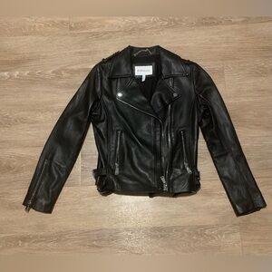 BCBGeneration Black Leather Jacket Size XS